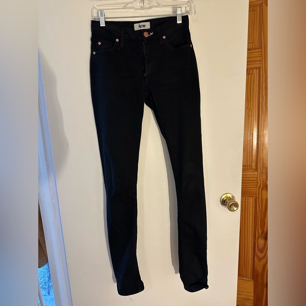 acne studios black skinny jean